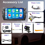 Upgrade Android Car Radio Stereo for Toyota Corolla 2009 2010 2011 2012 2013, 8 Inch Touch Screen Head Unit with Wireless Carplay Android Auto GPS Navigation FM Bluetooth 5G WiFi SWC HD Backup Camera