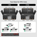 Dog Truck Seat Cover for Back Seat, Hard Bottom Dog Hammock for Car, Pet Bed Extender for 2-4 Large Dogs, Waterproof Seat Protector, Universal XL Size Fits for Crew Cab Truck/SUV, Black+Orange