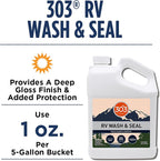 RV Wash & Seal - Clean, Streak-Free Finish, pH Neutral with High Foaming Formula, Provides A Deep Gloss Finish on RVs, Campers, Pop-ups, and Motorhomes, 1 Gallon (30240)