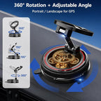Magnetic Car Phone Holder Mount, Compatible with MagSafe, 108LBS Vacuum Suction Car Mount, 3000gf Magnetic Hold, 360° Adjustable Foldable Dashboard Windshield Phone Mount for iPhone 17-12 & Android