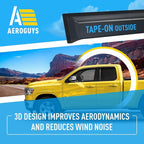 Extra Durable Window Deflectors Tape-On Window Visors Rain Guards Fit for Dodge Ram 1500 2019-2026 Quad Cab, Sun Visors, Wind Vent for Shades, Exterior Car Accessories - 4pcs. AG0035