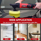6/7 inch Buffer Polisher,Rotary Car Buffer,1600W Car Polisher Waxer Kit with 6 Variable Speed 1000-3500RPM & 4 Polishing Pads,Detachable Handle for Car Polishing and Waxing