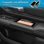 Door Side Storage Box Handle Container Compatible with Ram 1500 2019-2024 2025 2026 Accessories, ABS Inner Door Handle Organizer Phone Pocket Organizer Insert Tray Glove Pallet, 4PCS Set