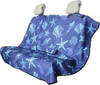 Back Seat Cover for Car Trucks Van SUV Jeep,Waterproof Rear Bench Towel Seat Covers for Dogs and Kids,Automotive Backseat Protector (Conch Shells Starfish)