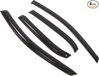 Outside Mount Window Vent Visors Rain Guards Compatible with Toyota Corolla Sedan 2009-2013 | Side Window Wind Deflectors Rain Shields | Black Tinted, 4 Pcs Set, BGWV-422