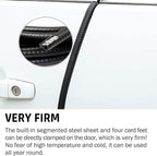 Universal Car Door Guards 66Ft(20M), Rubber U Shape Edge Trim Protection Strip, Black No-Glue Design Fits Most Vehicles
