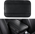 Car Center Console Cover, Upgraded Leather Car Armrest Cushion, Universal Waterproof Cushion Pad, Non-Slip Car Interior Accessories, Fits Most Sedans SUVs Trucks (Black Line)