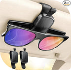 Sunglass Holder for Car Visor, Boyfriend Gifts & Car Organizer Magnetic Sunglasses Clip, 2 Pack (Black)