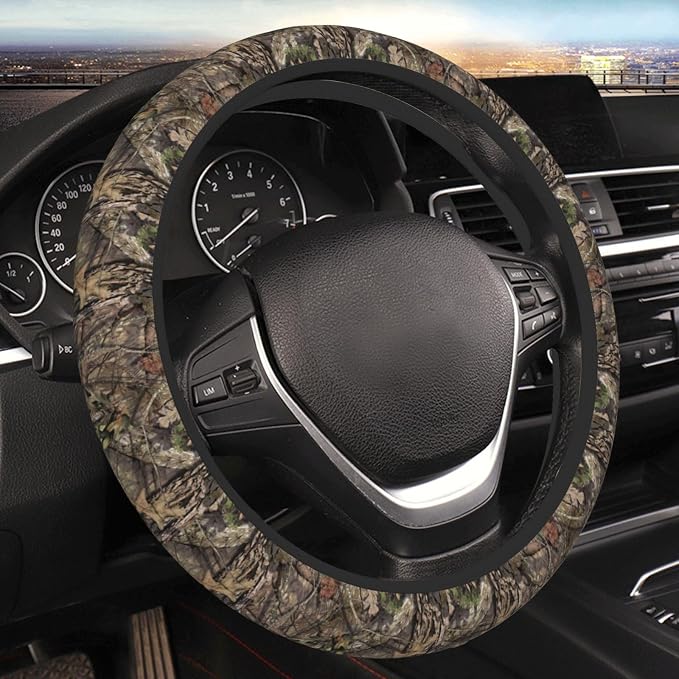 Camo Camouflage Forest Steering Wheel Cover For Women Men Girls Car Accessories Decor Anti-Slip Neoprene Auto Steering Wheel Covers Protector Universal 15 Inch