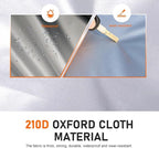Car Half Cover, Oxford Summer Rainproof Sunshade Cover, All-season Thickened Car Roof Protector, Universal for Sedans (Silver)