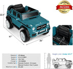 JOYLDIAS Kids Ride On Cars, Licensed Mercedes-Benz Maybach G650S, 12V7AH Battery Powered Toy Electric Car for Kids W/LED Underglow Lights,Remote Control,2 Motors,3 Speeds,Music,Bluetooth,Peacock Blue