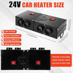 500w Car Heater 24 volt Camping Heaters Car Heater Kit Camping Windshield Window Defogger Defroster for Winter Automobile Windscreen Car Camper(24v)