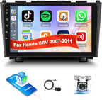 Car Stereo for Honda CRV 2007-2011 Car Radio,MP5 Player with Apple Carplay Android Auto Mirror Link, 9" Touch Screen Car Radio with Bluetooth Backup Camera FM SWC Dual USB Input