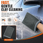 Clay Mitt for Car Detailing, No Scratch Reusable Magic Clay Bar Glove, Microfiber Auto Cleaning Supplies for Removing Debris from Paint, Glass, Wheels, Windshield(Gray)