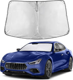 Windshield Sunshade Compatible for Maserati Ghibli 2014-2022 2023 2024, Sun Visor for Front Windshield & Window Sun Shade Cover, UV Heat Blocker & Protector, Car Accessories