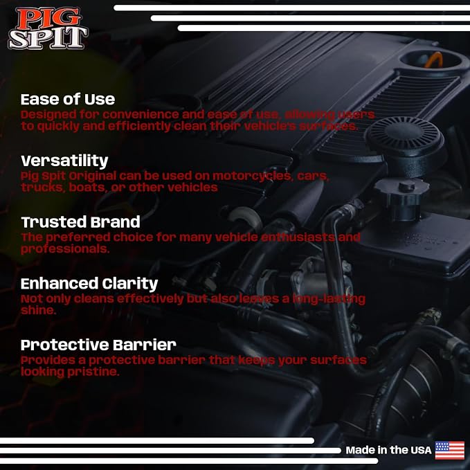 PSO Spit Original for Use on Motors, Transmissions, Vinyl and Black Plastic Trim Components and Tires, 9 oz, Single