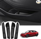 2026 2025 2024 Tesla Model 3 Door Side Storage Box, Door Pocket Liners, (Proprietary Design) TPE Front & Rear Side Organizer Tray Protector Liner for Model 3 Highland Set of 4