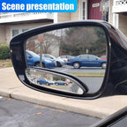 2PCS Blind Spot Car Mirror - HD Glass Framed Convex Car Side Mirror Blindspot - Up&Down Adjustable Wide-Angle Rear View Auxiliary Mirrors with Self Adhesive for Cars SUVs Trucks(Rectangular)