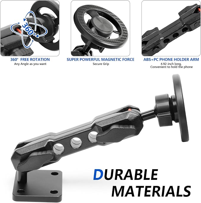 Phone Mount for 2024 2025 2026 Jeep Wrangler, Dashboard Phone Holder Dash Mount for New Jeep Wrangler JL JLU 4XE Jeep Gladiator JT Accessories, Magsafe Phone Mount Fit 12.3" Screen