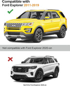 in-Channel Window Rain Guards for Ford Explorer 2011-2019 Rain Guards Extra Durable Side Window Deflectors Visors Vent Visors Vent Shades Exterior Car Accessories-4pcs