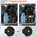 Newlest 2 in 1 Phone Mount for Car Cup Holder with Adjustable Base, Holders for Car Cupholder, No Shaking 360° Flexible Neck Phone Mount for All 4-7” Smartphones, Cup Holder for Most Bottles