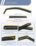 in-Channel Window Rain Guard for Chevy Colorado/GMC Canyon 2023 2024 2025 2026 Crew Cab Rain Guards Side truck Window Visors low profile Vent Visor Window Deflectors Vent Shades Car Accessories