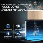 Car Air Freshener 50ML (1.7 FL OZ) Car Air Fresheners Perfume - Spicy Sandalwood Fragrance Oil Air Diffuser for Car, 180+ days Long Lasting Fragrance, Wooden Cup Design Car Fresheners, Made in USA