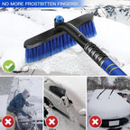 Ice Scrapers for Car Windshield, Upgraded 31 Inch Snow Scraper and Brush Combo Extendable 360° Pivoting Ice Snow Removal Tool for Car, Truck, SUV, Christmas(Blue)