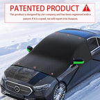 Large Car Windshield Cover for Ice and Snow - Automotive Windshield Snow Covers with Side Window & Rearview Mirror Protector, Winter Magnetic Car Anti-Snow Cover, Universal for Most Cars,Sedan,SUV