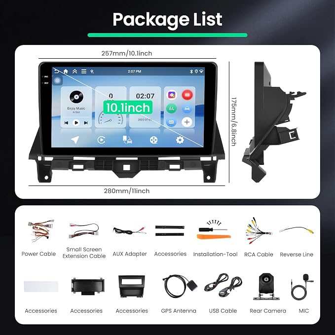 4+64G Android 15 Radio for Honda Accord 8th 2008-2013, 10.1" Touchscreen for Accord 8th Car Stereo, Wireless CarPlay/Android Auto, 5GHz WiFi, Bluetooth 5.0, EQ, GPS, 1280 * 720, Backup Camera