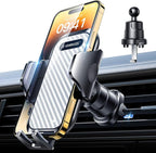 Phone Holders for Your Car Ultimate Military-Grade Car Phone Holder Mount【Patent & Safety Certs】Upgraded Shockproof Truck Air Vent Phone Mount for iPhone 17 Pro Max 16 Samsung Android,Silvery