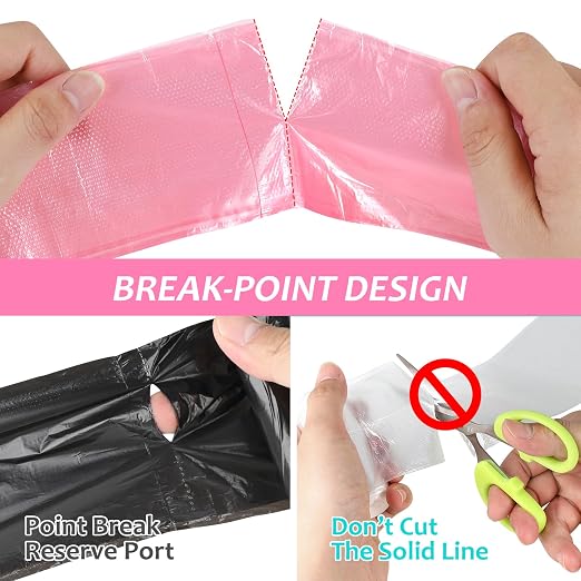 Mini Car Trash Can Bags for Auto Trash Bin, 120 Count Small Garbage Bags Organizer Tear-Resistant, Liner Refills (Vehicle Trash Can is not Included) - 4 Color Black, White, Pink, Blue