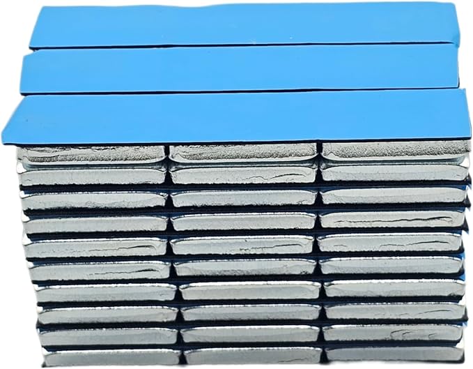 Stick On Wheel Weights - 1.00-Ounce, Zinc Coating, Blue Adhesive Tape - Professional Quality Tire Balancer Stickers - Durable Car, Vehicle, Automobile Accessories & Parts - Pack of 90 Pieces