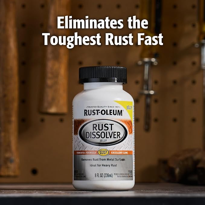 Rust Dissolver Jelly | Heavy-Duty Corrosion Remover for Metal Tools, Cars, Bikes, Grills, Bolts, Firearms & More | 8 oz