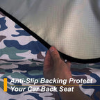 Back Seat Cover for Car Trucks Van SUV Jeep,Waterproof Rear Bench Towel Seat Covers for Dogs and Kids,Automotive Backseat Protector (Camouflage)