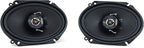 KFC-C6866R Road Series Car Speakers (Pair) - 6"x8" 2-Way Car Coaxial Speakers, 250W, 4-Ohm Impedance, Cloth Woofer & Balanced Dome Tweeter, Heavy Duty Magnet Design