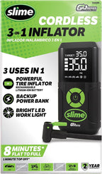 40089 Cordless 3-in-1 Tire Inflator w/Power Bank & LED Light, Auto Shut-Off, Digital Display & 6 Presets, Flat to Full in 8 Mins, Car, Bike, Motorcycle & More