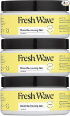 Lemon Odor Removing Gel, 7 oz., Pack of 3 - Safer Odor Absorbers for Home, Natural Plant-Based Odor Eliminator, Every 7 oz. lasts 15-30 Days, For Cooking, Trash & Pets