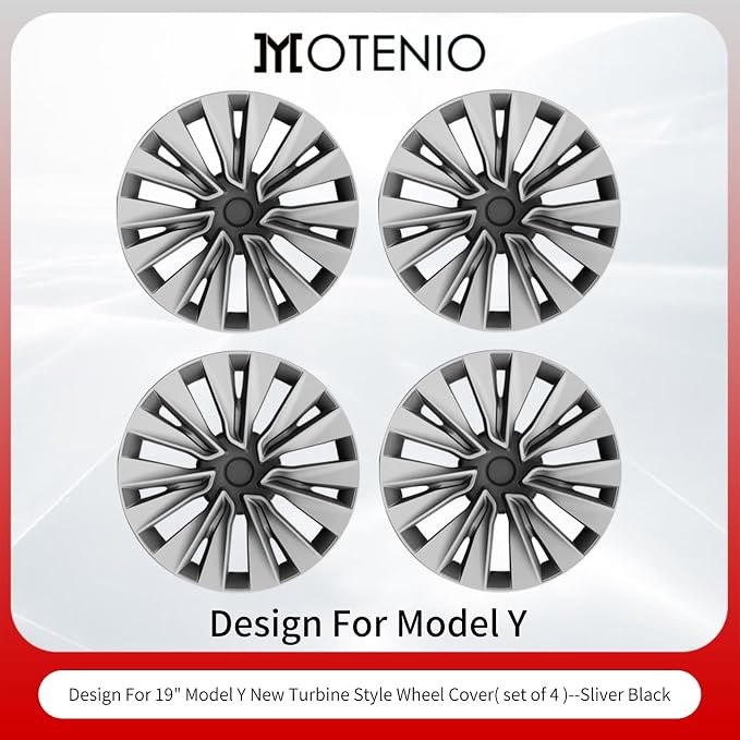 for Tesla Model Y 19 inch Wheel Rim Protector, for Tesla Wheel Cover 19 inch, Model Y(2020-2024) 4PCS Hubcaps Wheel Cover Rim Full Cover Hubcaps Accessories