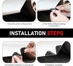 2 PCS Car Door Corner Protector Edge Guards, PVC Carbon Fiber Style Anti-scratch Guard, Waterproof Self-adhesive Protective Decoration, Universal for Most Vehicles (Black & 02)