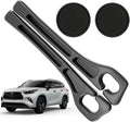 Car Seat Gap Filler Organizer Compatible with Toyota Highlander Accessories Seat Gap Plug Blocker with Storage Slot Non-Slip Car Cup Holder Coaster Black