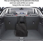 Car Seat Organizer - Large Capacity Passenger Seat Storage Travel Bag, Portable, Foldable and Collapsible Miscellaneous Car Hanging Bags, Reusable Shopping Tote with Drawstrings