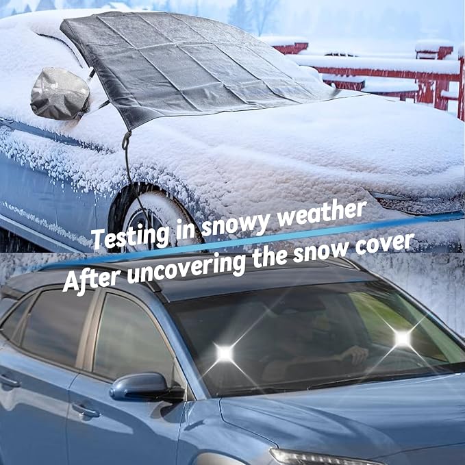 Windshield Cover for Ice and Snow for Kia Carnival/Sedona 2015-2025 2026 Oxford Defense Van Accessories 2 Layers All Weather Windshield Snow Cover Winter Sag-Proof Frost Protector for Minivan