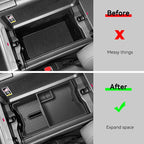 Center Console Double-Layer Organizer for Toyota RAV4 2026 Central Control Armrest Double-Layer Storage Box Insert Tray Interior Auto Accessories Black