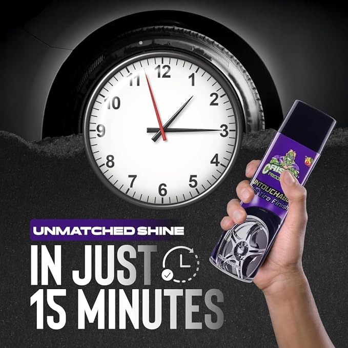 Untouchable Tire Shine Spray – Long-Lasting Wet Tire Finish for Deep Gloss & Protection – Waterproof Tire Shine, Easy Application, Premium Tire Cleaner Shine 8oz (1PK)