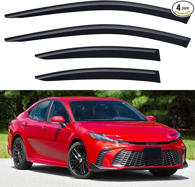 Window Visors Rain Guards for 2025 2026 Toyota Camry, Out-Channel Window Vent Wind Deflectors Visors Shades for 25 26 Camry LE SE XLE XSE
