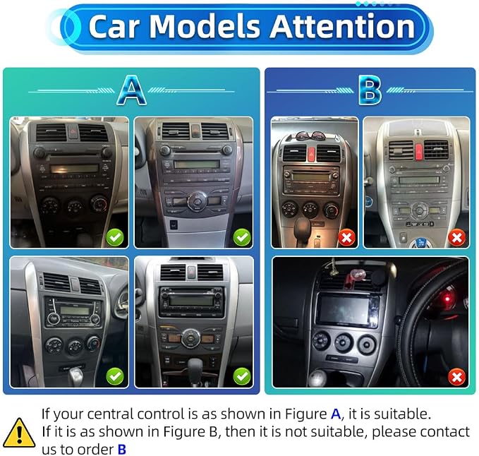 4G+128G Android 15 Car Radio for Toyota Corolla 2009-2013, Wireless CarPlay Android Auto, 9’’ Incell HD Touch Screen Car Stereo with GPS, WiFi, Bluetooth 5.0, FM, 32 EQ, SWC, Backup Camera