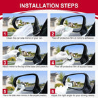 Blind Spot Mirrors, Flat Oval HD Glass Frameless Convex Rear View Mirrors, Wide Angle Adjustable Stick for Side Mirror, Automotive Exterior Accessories for Car, SUV & Trucks, Pack of 2