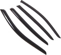 WD2-779 Dark Smoke 4 Pcs Set Window Visor (Outside Mount) Deflector Rain Guard Compatible with 2002-2008 BMW 745Li 750Li 760Li