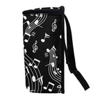 Music Note Piano Key Print Car Trash Can with Lid, Leak Proof Auto Trash Bag Hanging Vehicle Garbage Can Multipurpose Storage Container for Back Seat Road Trip